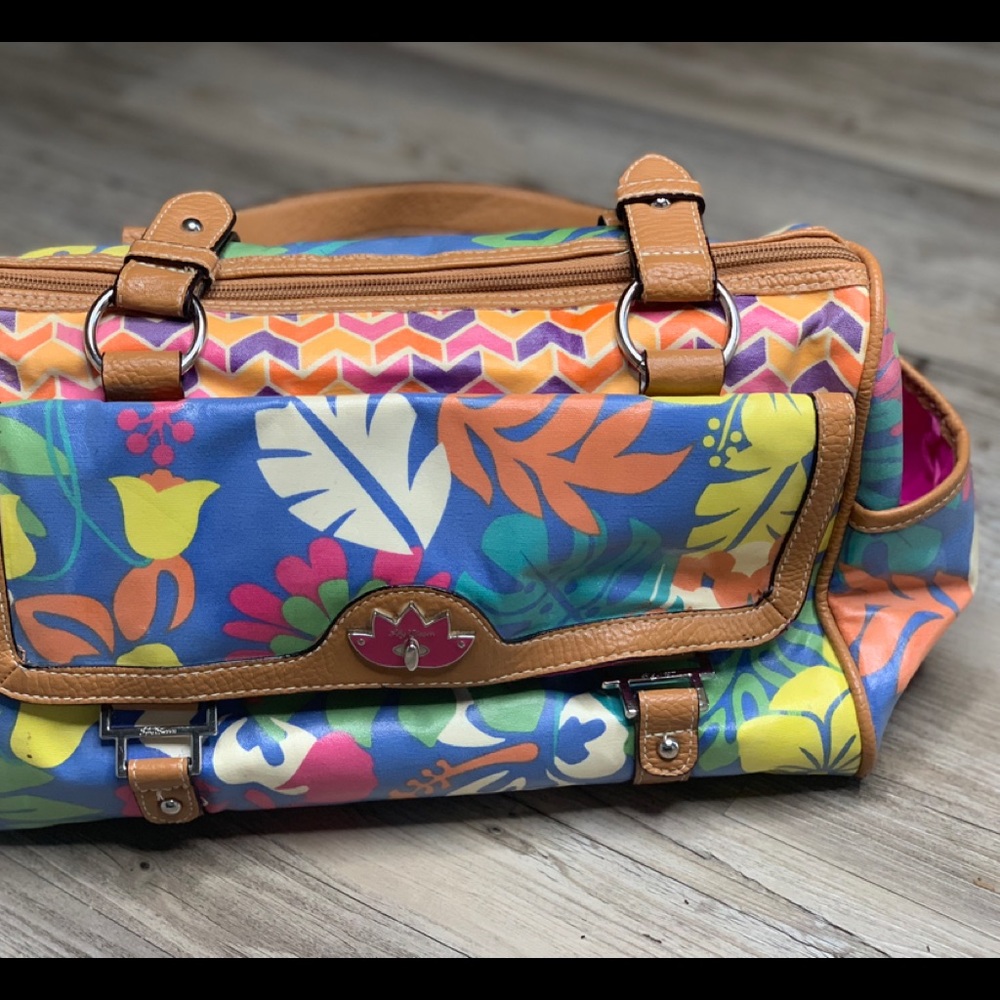 Lily Bloom Shoulder Purse Hand Bag Floral Flowers
